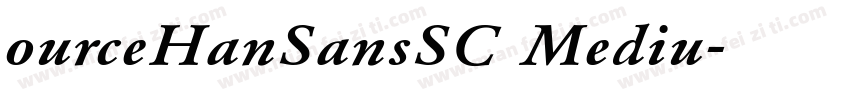 ourceHanSansSC Mediu字体转换
